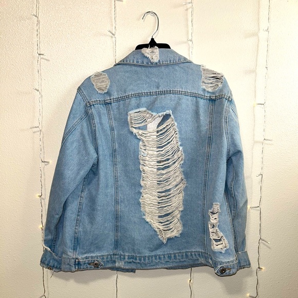 Highway Distressed Denim Jacket - Picture 2 of 4